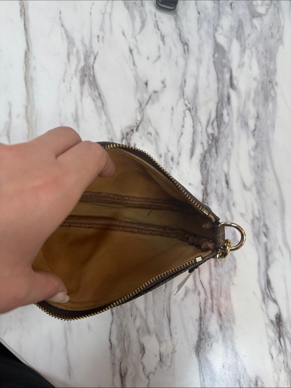 Louis Vuitton Brown Monogram Mini Chain Pochette - Picture 4 of 8